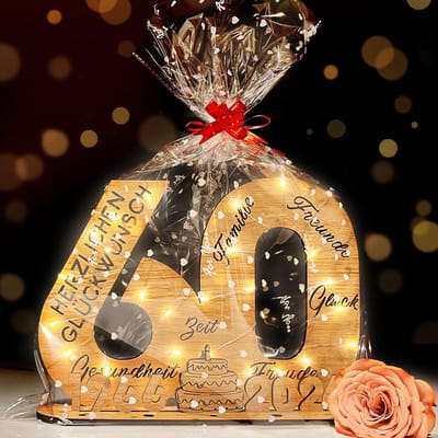 Gastenboek met houten bord, voor vrouwen en mannen, 60e verjaardag, jubileum, 2025, houten bord, gastenboek, verjaardag, als personaliseerbaar cadeau, decoratiecijfers 60 jaar met jaarcijfers