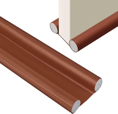Allecto Plus - 96cm tochtstrip deuren Verstelbare geluidsdichte deuren & raam tochtstrip (bruin) met montagegemak