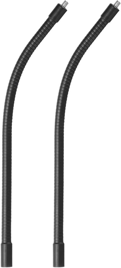 12" Gooseneck 2-Pack voor Actiecamera's en Smartphones - Flexibele Arm met Universele Bevestiging en Draadverlenging voor Microfoons en Accessoires