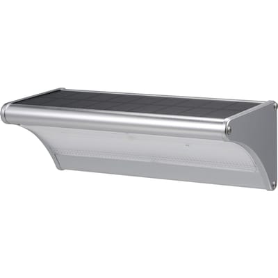 Neoglint Solar Wandlamp Radar Bewegingssensor Verlichting Outdoor Waterdichte Tuinlamp Aluminiumlegering M zilver