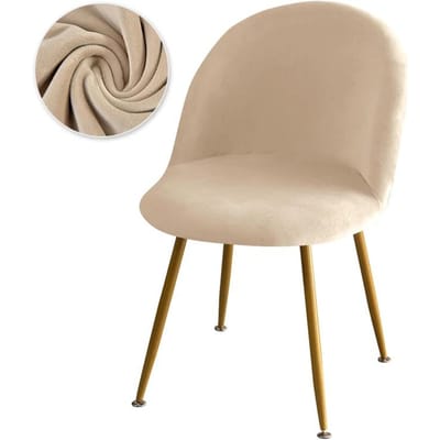 1/6 Stuks Eendenbek Gebogen Stoelhoes Verdikt Velours Eetkamerstoelhoezen Lage Rug Stretch Stoelhoezen voor Keuken el Kantoor 1pc Chair Cover
