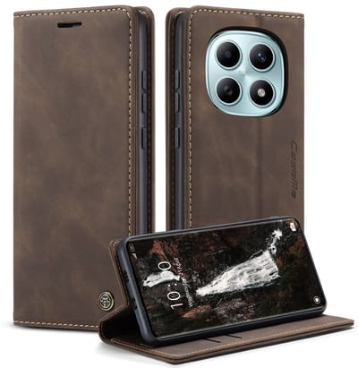 CaseMe Hoesje - Geschikt voor Xiaomi Redmi Note 15 / Poco M8 Hoesje - CaseMe 013 Book Case - Donkerbruin