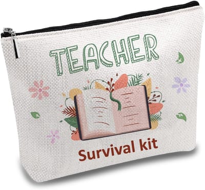 Dailygoody - Leraar make-up tas - Cosmetische tas - Draagbare survival kit - Groot - Multifunctionele pennenetui - Voor vrouwen - Afstuderen