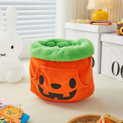 Sac de Couchage Nid Citrouille Halloween Nid pour Animaux de Compagnie 43*43*40 cm green