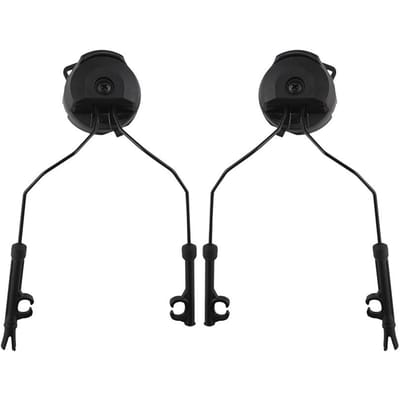 Paar Tactische Militaire Headset Helm Adapter Linker & Rechter Zijde ARC Rail Adapter black