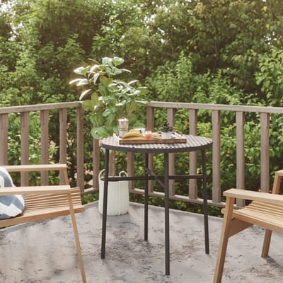 vidaXL - Salontafel - 45 - cm - poly - rattan - zwart