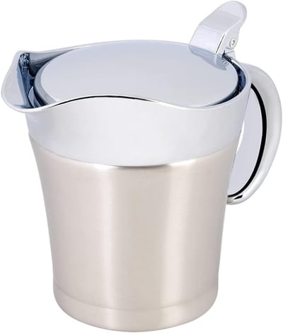 Dubbelgeïsoleerde RVS Sauskan met Deksel - Thermosauspot voor Thuiskeuken en Restaurant (750ml) - Ideaal voor Sauzen, Soepen en Ovenschotels