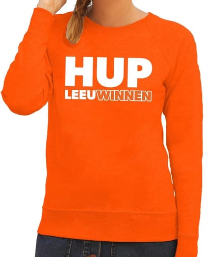 Nederland supporter sweater Hup LeeuWinnen oranje dames - landen kleding XS