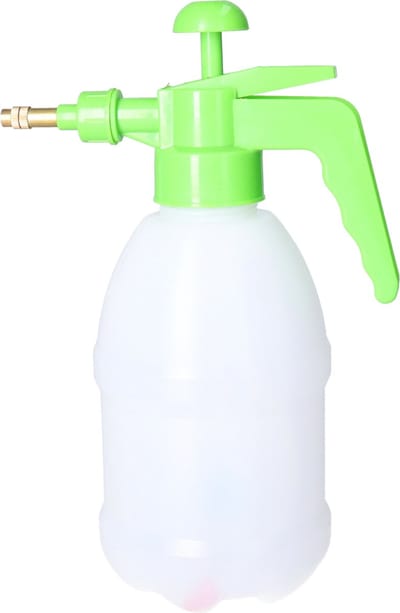 CM Plantenspuit met hoge druk sproeier/vernevelaar - kunststof - 1 liter - groen/wit - 28 cm - binnen/buiten