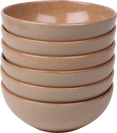 Kade 171 Maia schaaltjes 6 stuks 15,5 cm - kommen beige Portugees stoneware (zandkleurig)