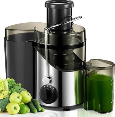 Zylo® Sapcentrifuges Groenten en Fruit - 65 mm Vulopening - Sapcentrifuge - 30x20x18cm - Zilver