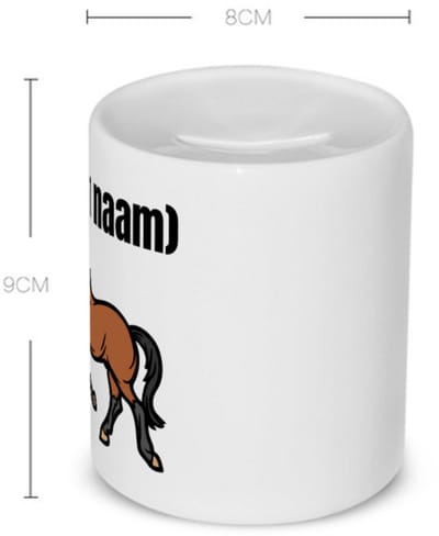 Akyol - rennend paard met eigen naam Spaarpot - Paarden - paarden liefhebbers - iemand die houdt van paarden - verjaardag - cadeau - kado - 350 ML inhoud