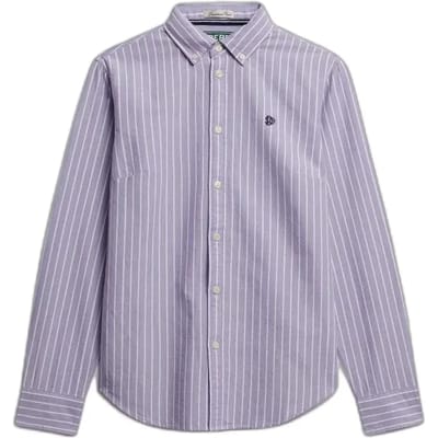 Superdry Slim Oxford Bd Overhemd Met Lange Mouwen Paars 2XS Vrouw