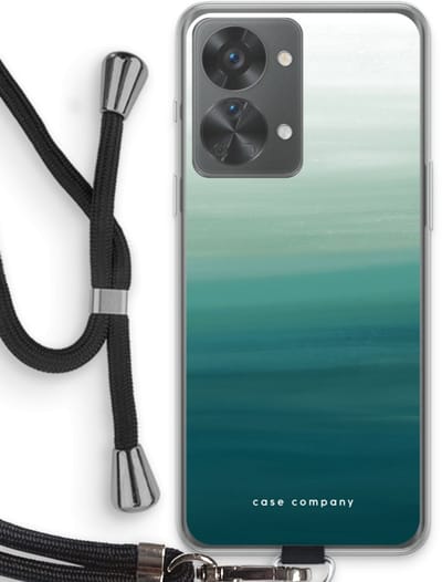 Case Company® - Hoesje met koord geschikt voor OnePlus Nord 2T hoesje met Koord - Ocean - Telefoonhoesje met Zwart Koord - Bescherming aan alle Kanten en Over de Schermrand