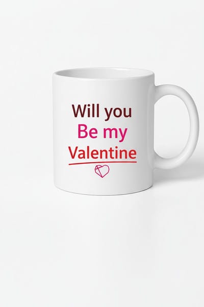 Valentijn Mok: Will you Be my Valentine? - Romantisch Cadeau & Liefdesverklaring