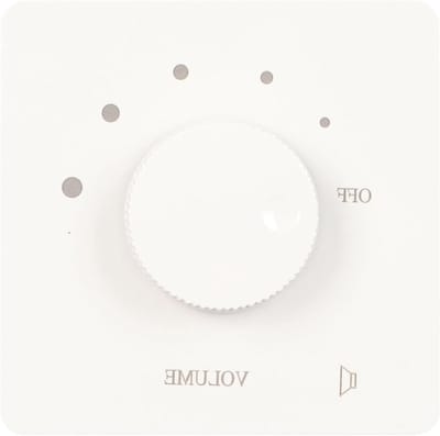 Volumeregelaar Muur - Stemknop Regelaar - Geluidsniveau Instellen - 5 Versnellingen Tuning - 86 x 86 mm - Wit