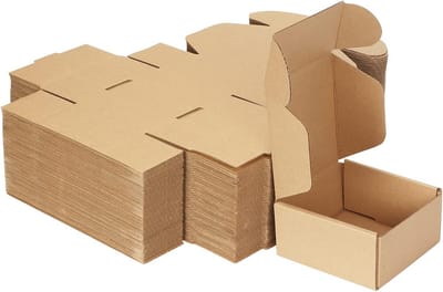 50 Stuks Kleine Golfkartonnen Verzenddozen 10x10x5 cm voor Post en Verpakking