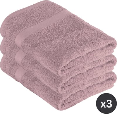 TISECO HOME STUDIO - Badlaken RIVA - SET/3 - 100% katoen - 450 g/m² - 100% katoen - superzacht en zeer absorberend - 70x140 cm - Mauve