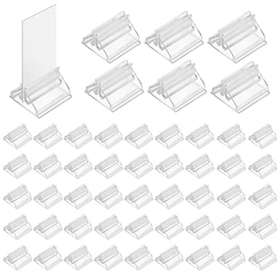 Transparante Acryl Naamkaarthouders voor Speelkaarten en Foto's - 48 Stuks