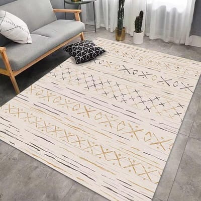 Decoratie in Marokkaanse Stijl Huis Tapijt Woonkamer Groot Formaat Zachte Antislip Mat voor Kinderen Senioren Speelkamer Decoratief Kleed Wasbaar 60*90cm