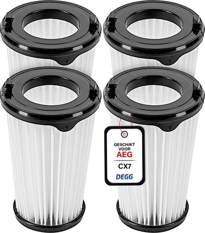 DEGG - HEPA filters geschikt voor AEG CX7, CX7-2 & QX8 - Vervangt AEF150 - Vervangingsset voor accu-stofzuigers - 4 STUK(S)