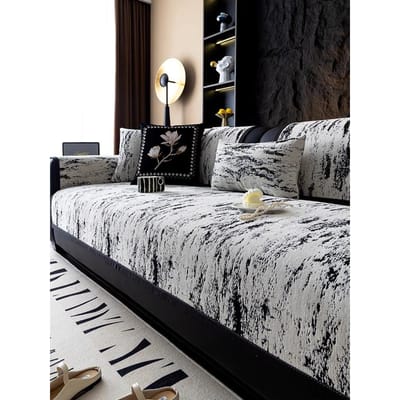 Anti Kattenkrab Sofa Hoes voor Woonkamer Chenille Alle Seizoenen Universele Bankhoes Antislip Retro Jacquard Bankkussen 70x70cm 1pcs