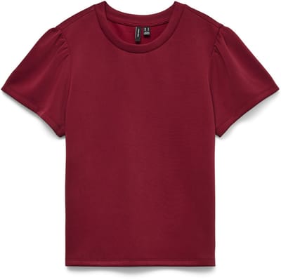 Vero Moda T-shirt Vmella Ss O-nck Top Jrs 10345983 Biking Red Dames Maat - XL