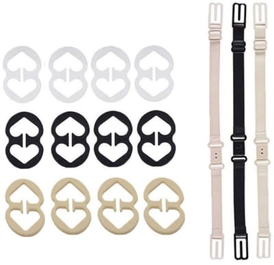 Wasknijpers - BH-bandclips - 3 BH bandclips en 6 paar BH clip - Verstelbare BH-bandclips - Zacht en comfortabel, rekbaar en geschikt voor alle cupmaten