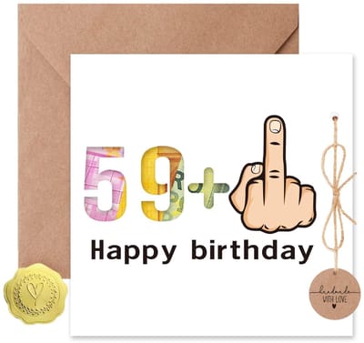 Dailygoody - Geldgeschenken 60e verjaardag - Grappige verjaardagskaart - Inclusief enveloppen - Perfect voor man en vrouw - Origineel geldgeschen