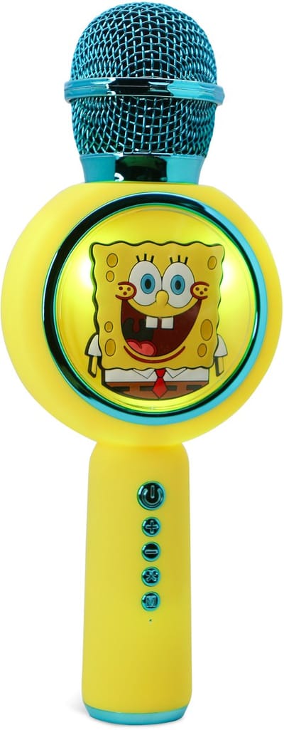 Sponge Bob - draadloze karaoke microfoon voor kinderen - oplichtend LED display - speaker - stemvervorming