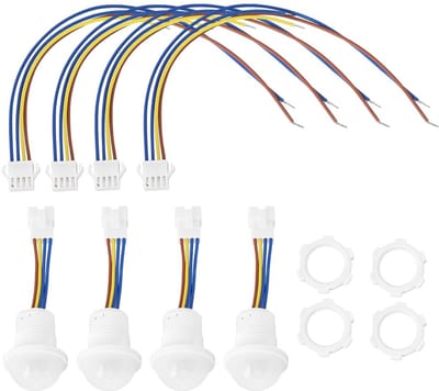 PIR Infrarood Bewegingssensor Lichtschakelaar 4 Stuks - Automatische Aan/Uit voor LED Verlichting