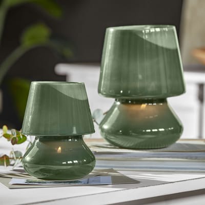LOBERON Windlichtje set van 2 Sorrivella groen