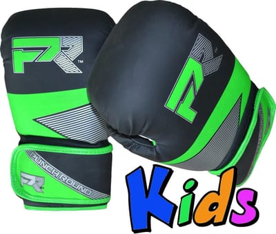 Punch Round Kids Bokshandschoenen Evoke Zwart Groen - 4 OZ