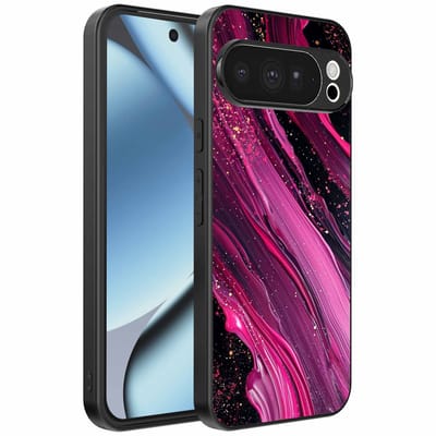 Geschikt voor Google Pixel 10 Pro Telefoonhoesje met marmer opdruk - TPU backcover case marble design - Paars Roze - Smartphonica geschikt voor Google Pixel 10 Pro