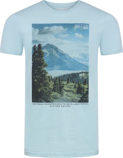 riverso Heren T-Shirt RIVLukas regular fit Blauw S Ronde Hals Volwassenen - gemaakt van 100% katoen