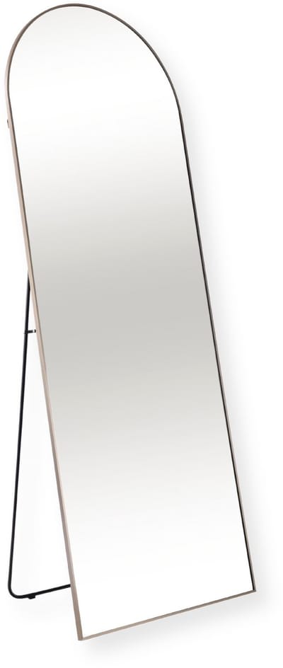 SensaHome Passpiegel - Minimalistische Design Wandspiegel - Staande Spiegel met Metalen Rand - Hangend - Taupe - 160x60 CM