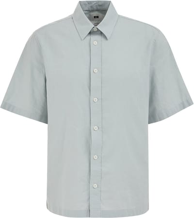 WE Fashion Heren relaxed fit overhemd van linnenmix