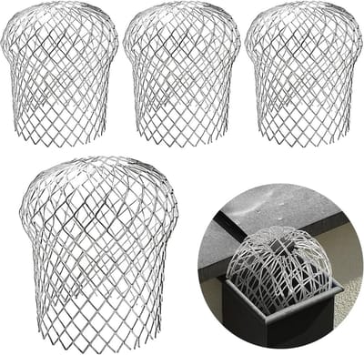 Aluminium Dakgootrooster Set - 4 Stuks Dakgootbescherming tegen Bladeren en Vuil