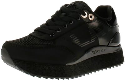 Replay Penny Myth GWS63 C0158T - Damestrainers - 003-Zwart