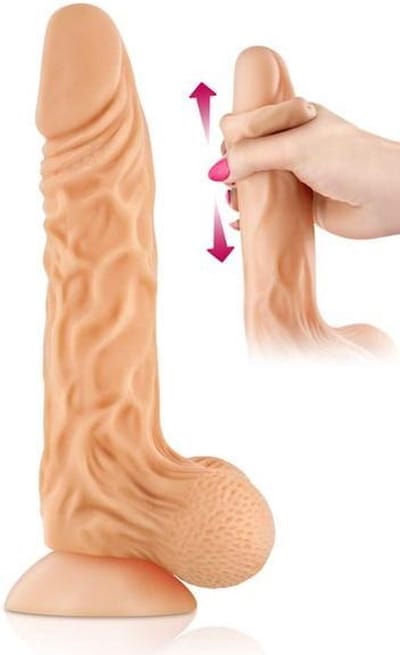 Real Body - Dildo - Real Max - Met Bewegende Voorhuid - 22 cm