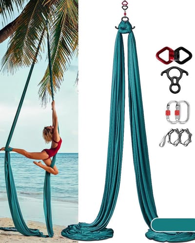 Professioneel Yoga Hangmat Doek 8 Meter - Verticaal Lucht Yoga Set Inclusief Bevestiging