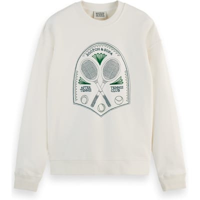 Scotch & Soda Embroidered Chest Artwork Relaxed Fit Sweatshirt Swan Taglia: XL | Maglioni a maglia Outlet | Uomo