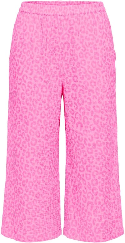 Angel of Style - Dames - Culotte wijde pijp mousseline leomotief - Flamingo - Maat 50