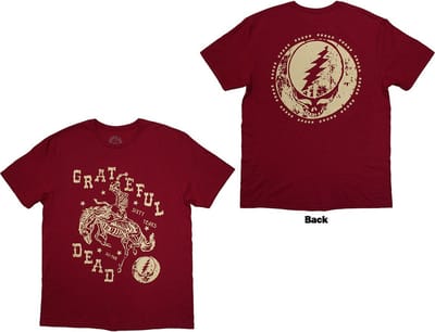 Grateful Dead - Skeleton Horse Heren Tshirt - S - Rood