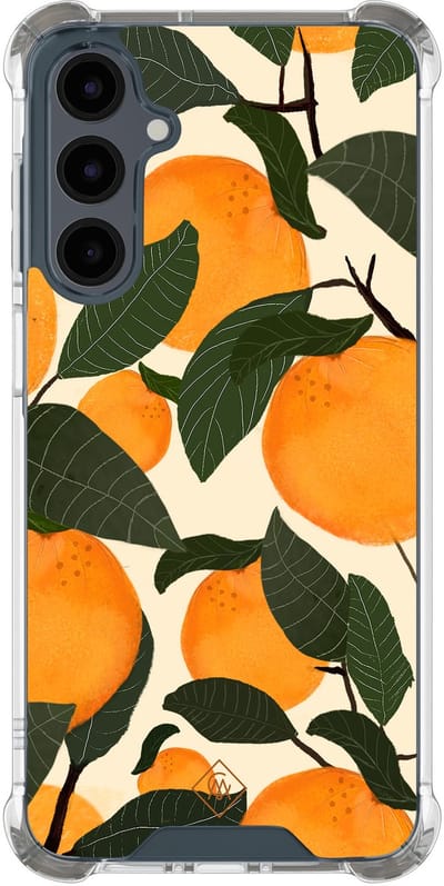 Casimoda® hoesje - Geschikt voor Samsung Galaxy A16 - Orange Garden - Shockproof case - Extra sterk - TPU/polycarbonaat - Multi, Transparant