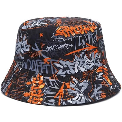 Nieuwe Bucket Hats voor Dames Lente Zomer Reizen Veelzijdig Ontwerp Print Retro Letter Mannen Petten Panama Zon Hoed M 56-58cm gray