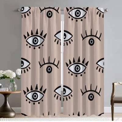 Tule voor Slaapkamer Wimper Verduisterende Gordijnen voor Woonkamer Anti-muggen Gordijnen 2 Stuks Halloween Decoratie Shades Gordijn W50xH70cmx2pcs-CL gray