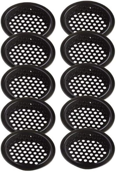 Ventilatie Roosters - Luchtgat Set - Kast Ventileren - Roestvrij Staal - 10 Stuks - Zilver