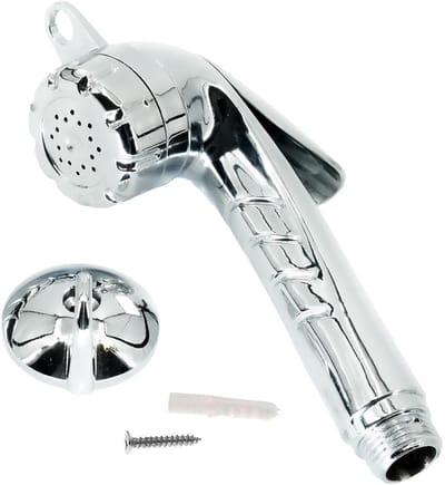 Dailygoods- Handdouche Chroom - Douchekop met Stopfunctie - Douchekop 1/2 inch - Eenvoudige Installatie - Geschikt voor Caravans - Hoogwaardig ABS Kunststof