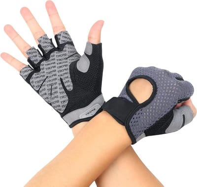 Ademende Trainingshandschoenen met Antislip Siliconen en Gewatteerde Handpalmbescherming - Heren en Dames - Gewichtheffen, Crossfit, Fietsen